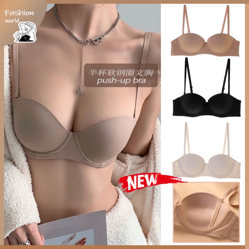Rhian non wire plus size 32-40 korean seamless Push up bra for woman  wireless underwear with foam