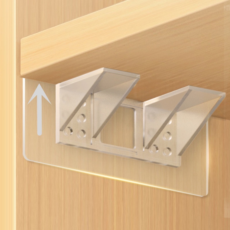 Upgraded Self Adhesive Shelves Transparent Bracket Support Peg Brace