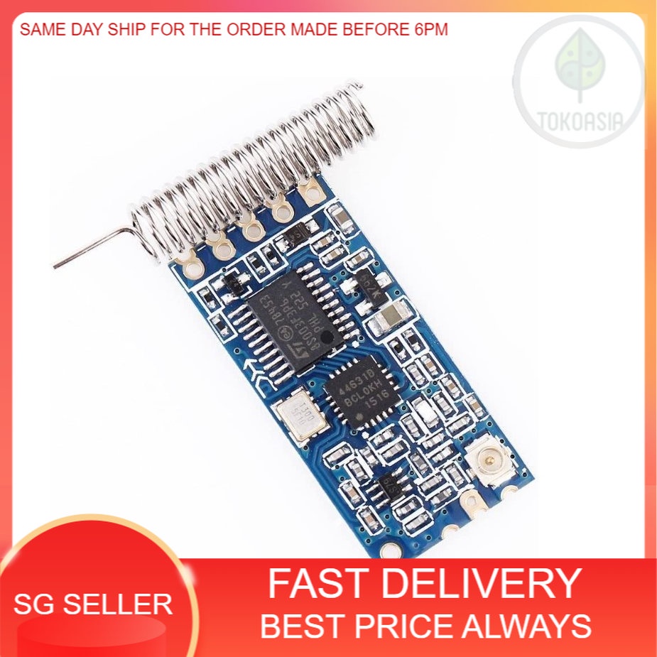 (READY SG) HC-12 433Mhz SI4463 / SI4438 Wireless Serial Port Module ...