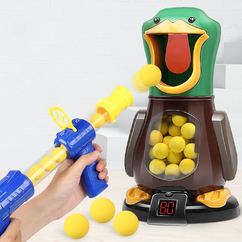 Hungry Shooting Duck Toys 98K Pistol Airpowered Gun Soft Bullet Ball