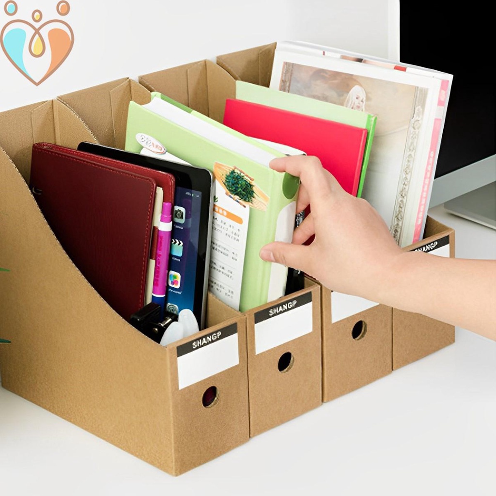 5 Pack Magazine File Holder Foldable Magazine Organizer Desk Storage