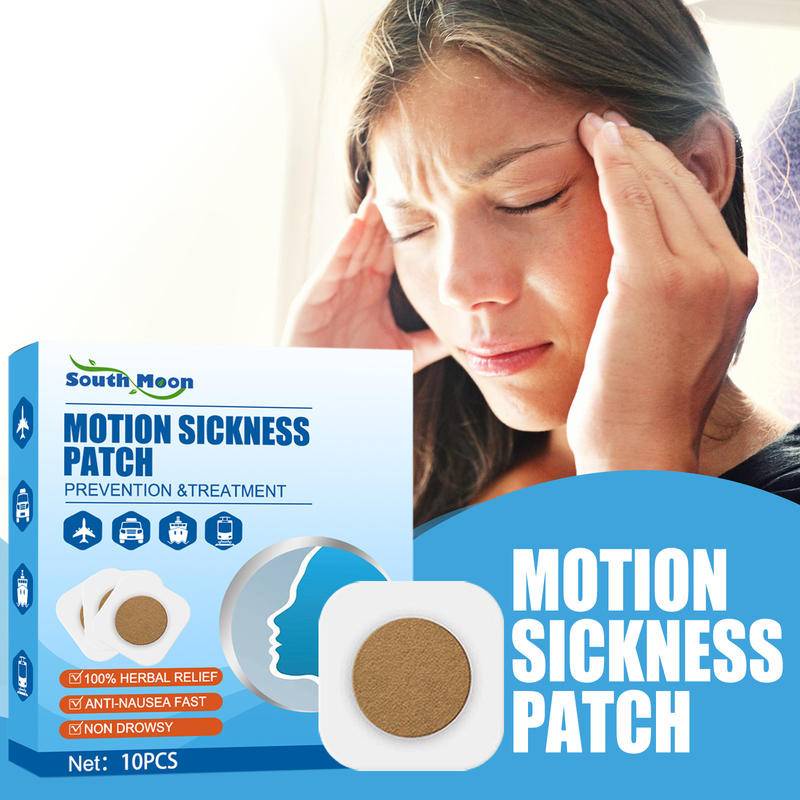 10pcs Motion Sickness Patches Relief Vertigo and Nausea Antinausea Cruise Car Sick Travel