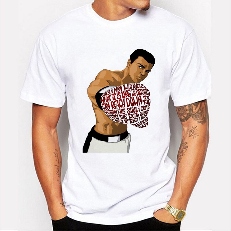 Cotton T Shirt Summer MUHAMMAD ALI Men Hip Hop Legend of Vintage Brand Clothing Hipstar Shirts O-Neck TOP TEE