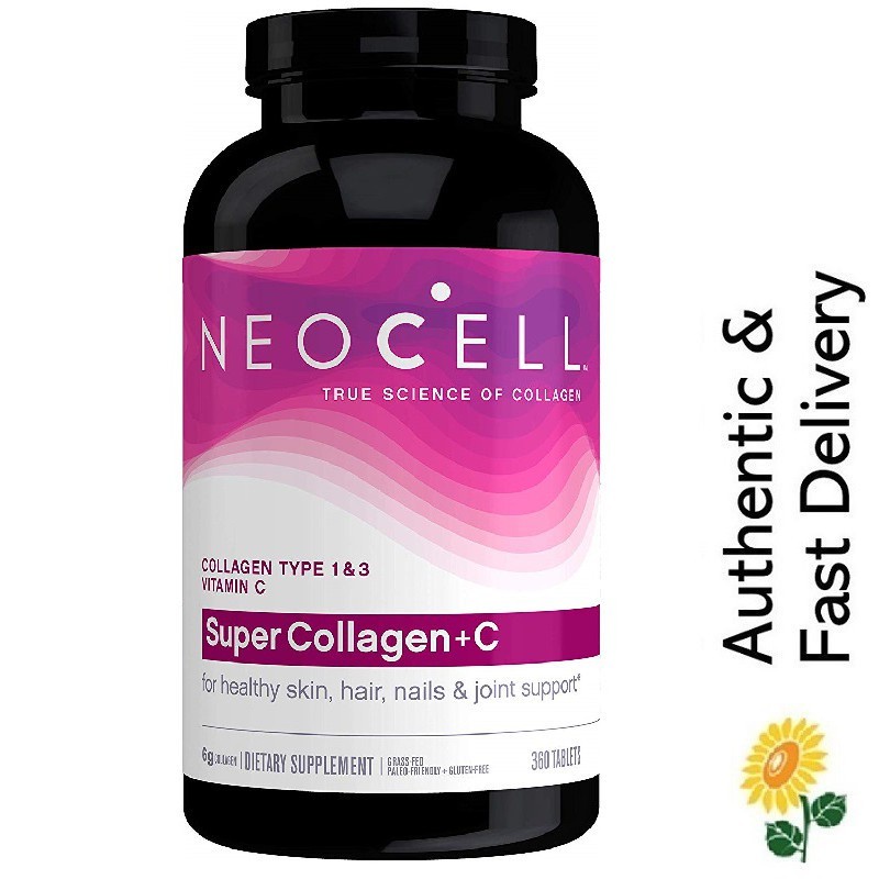 [SG] Neocell, Super Collagen + C [Hair, Skin, Nails, Joint, Bone] 120 & 250 & 360 Tablets