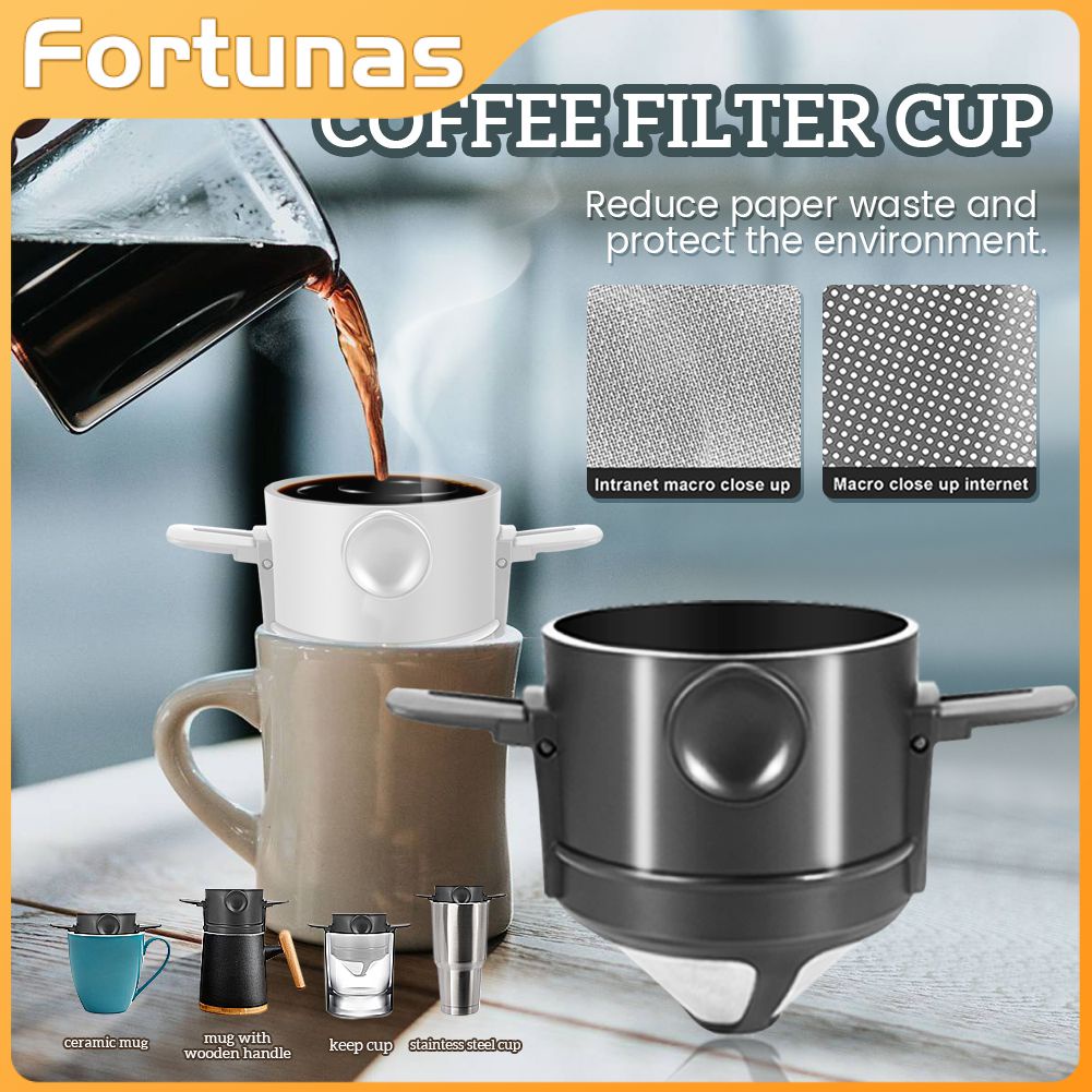 Portable Reusable Coffee Dripper Coffee Filters Drip Tea Holder Mesh