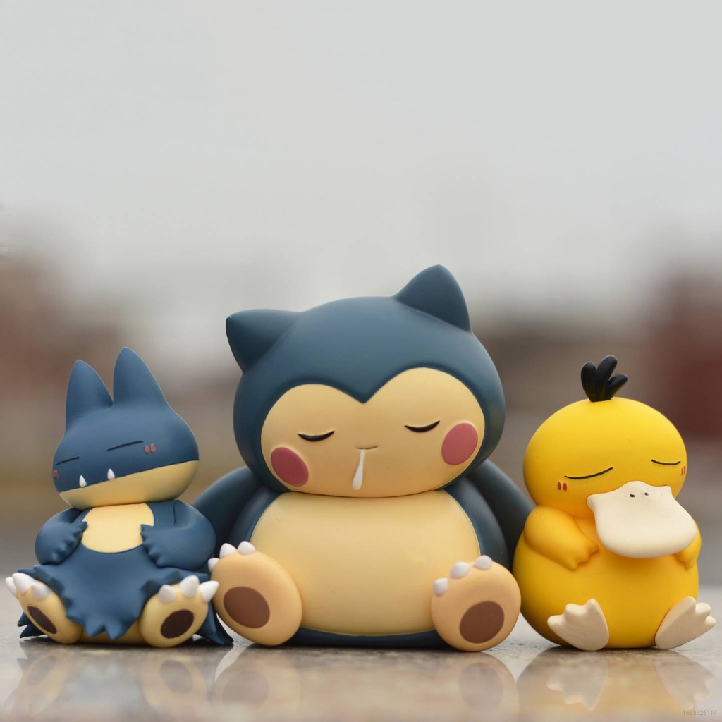 Pokemon Snorlax Psyduck Action Figure Sleeping Model Dolls Toys For Kids Home Decor Car Decor Ornament Gifts