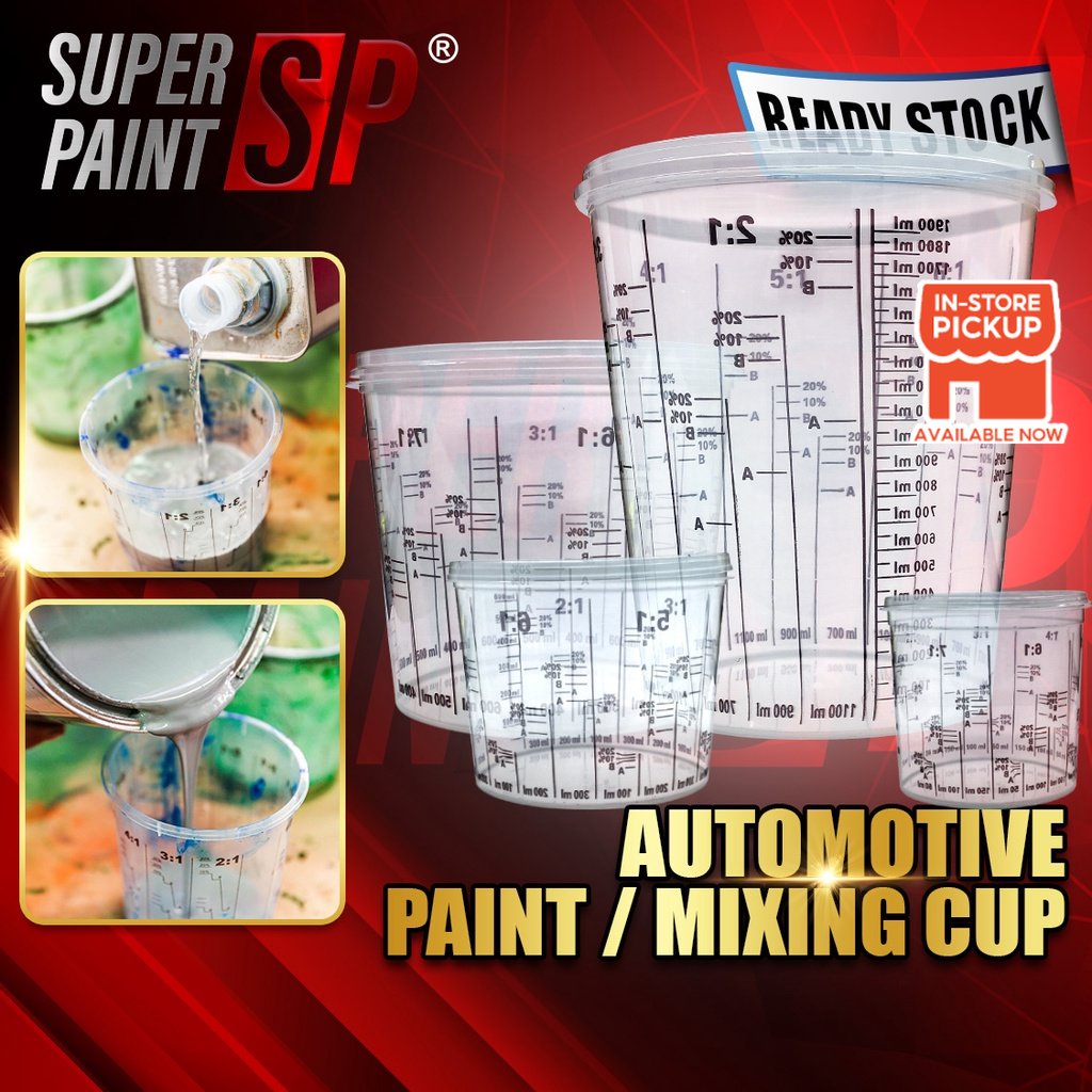 300/600/1100/1900ml Transparent Plastic Measuring Cup / Automotive