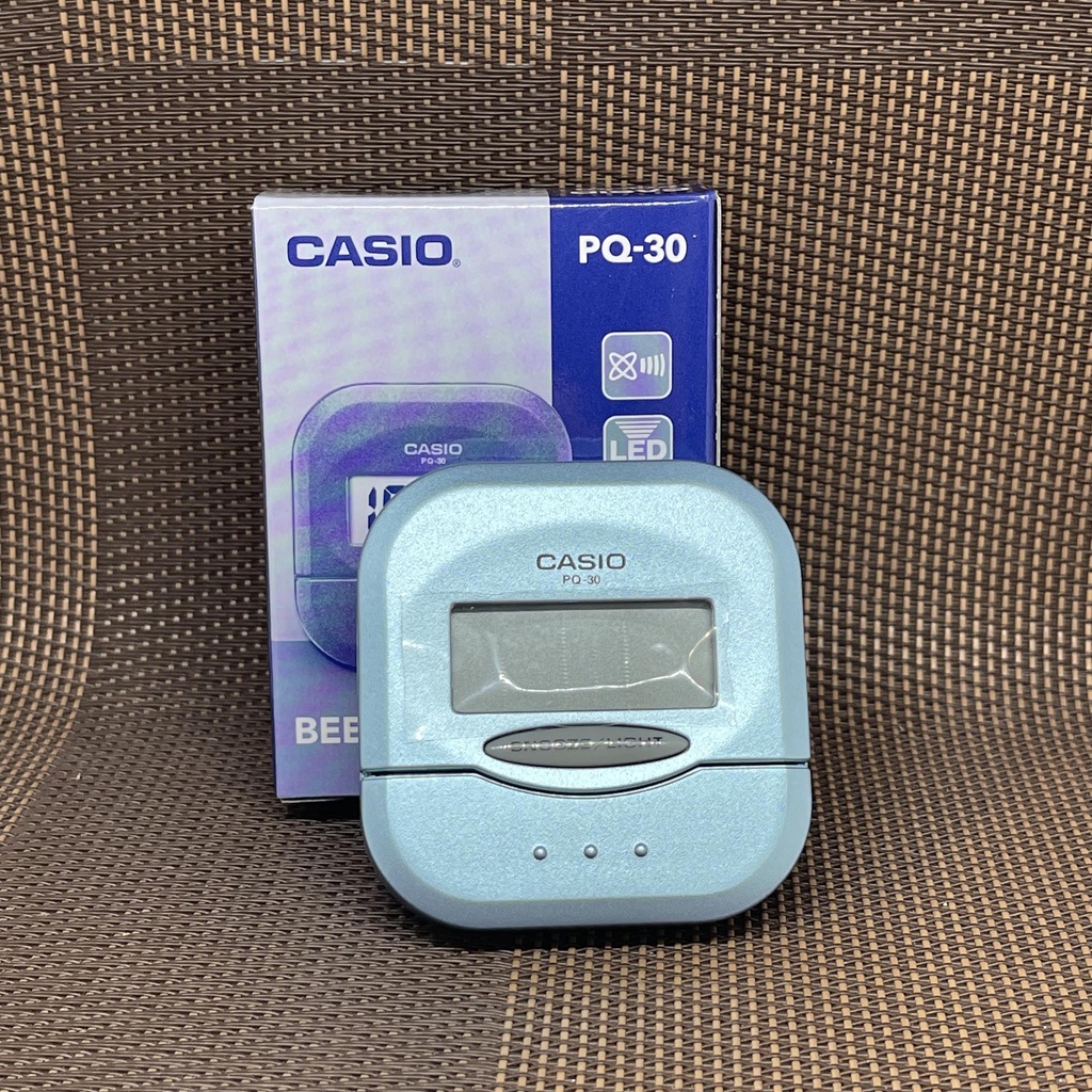 [Original] Casio Clock PQ-30-2D Traveler Small Size Blue Digital Snooze ...