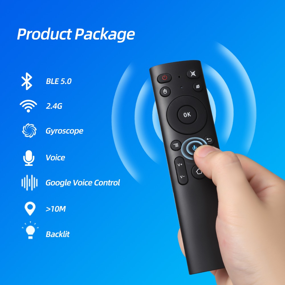 Q5 Air Mouse Bluetooth 5.0 Remote Voice Control for Smart TV Android ...