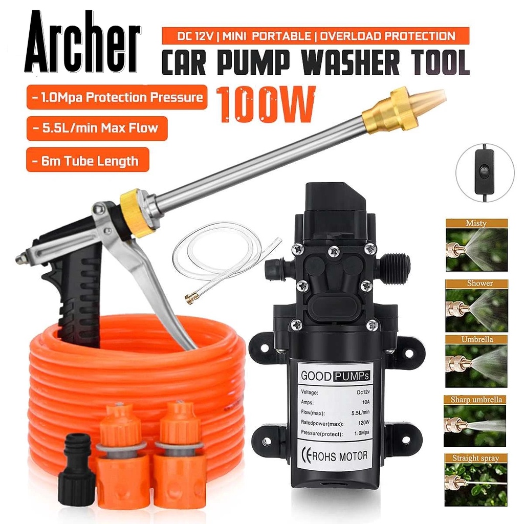 [SG Seller] Portable High Pressure Washer 12V, Car Electric Water