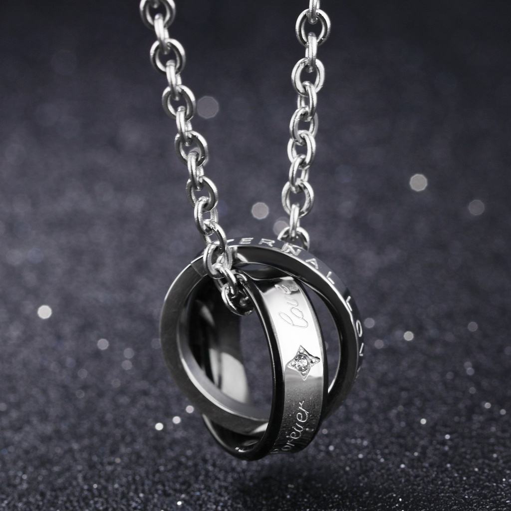 OPK Couple Pendant Titanium Stainless Steel Couple Necklace Jewelry Accessories Shopee Singapore