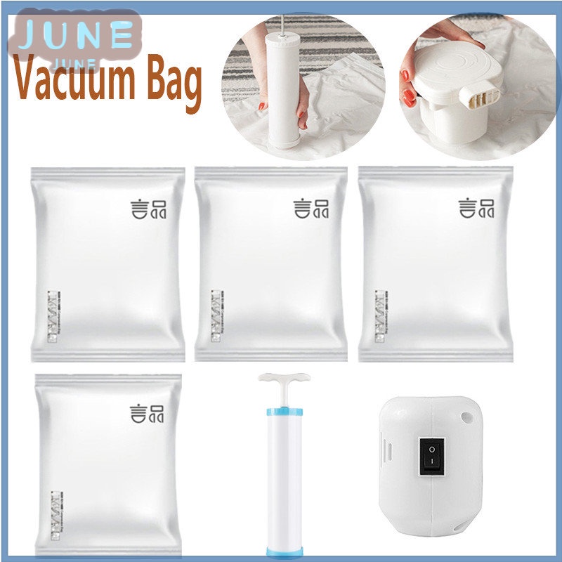 A Set Powerful Vacuum Electric Air Pump Space Saving Resealable Vacuum ...