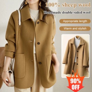 Pure hot sale wool overcoat