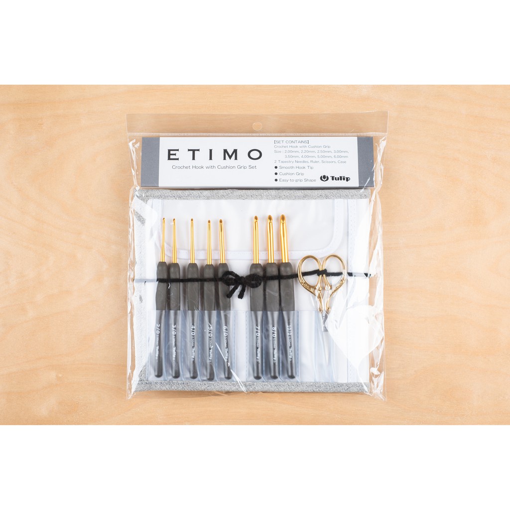 Japan Tulip ETIMO Crochet Hooks Set Premium Gold