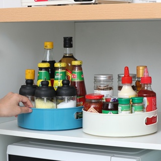 Kitchen Seasoning Storage Rack, Rotating Spice Organizer, Corner Oil Salt  Sauce Vinegar Round Multi-function Storage Box