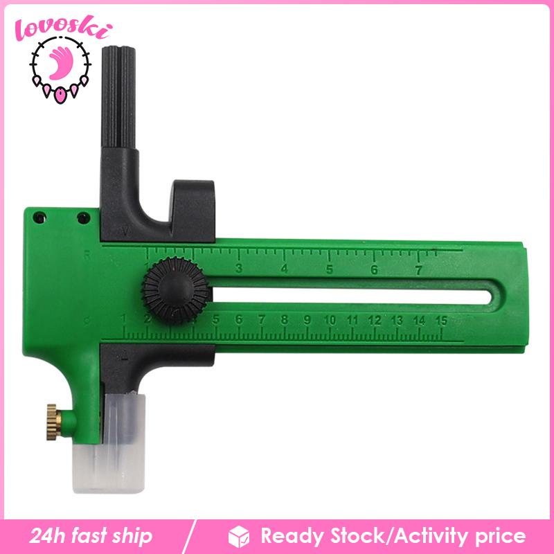 [Lovoski] Rotary Compass Circle Cutter Circular Cutter Leather Tool 2cm