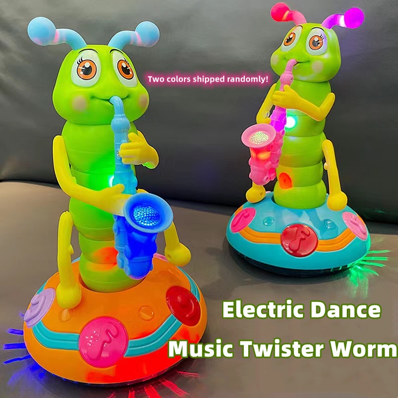 Children's electric toys Dancing Twister Worm with lights/music