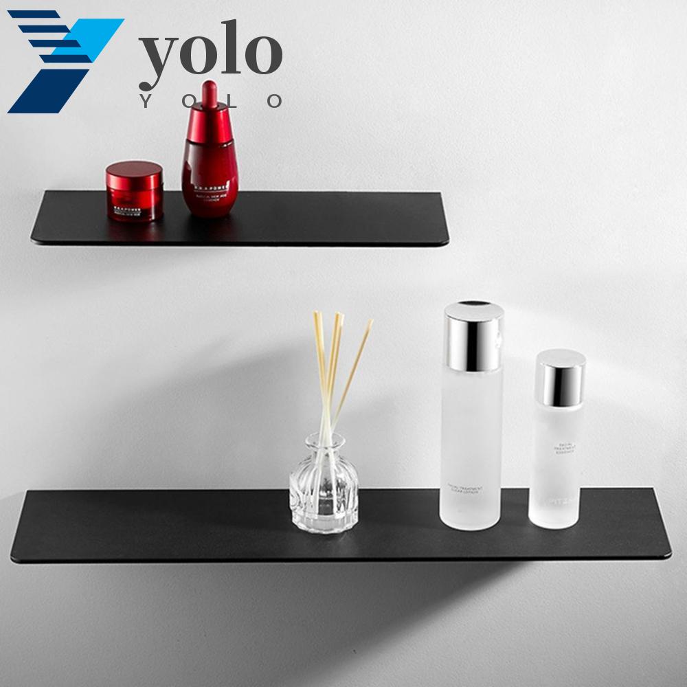 YOLO Bathroom Wall Shelf Black,White 30/40/50 cm Aluminium Alloy Punch