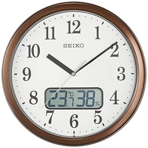 Seiko Clock Wall Clock Radio Analog Temperature Humidity Diameter 31cm ...