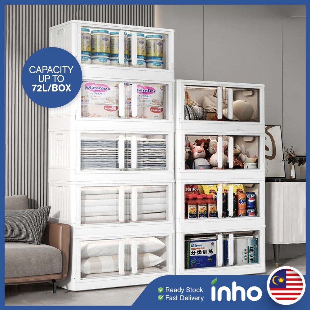 INHO 1/2/3/4/5 Layers Multipurpose Double Sided Opening Storage Cabinet ...