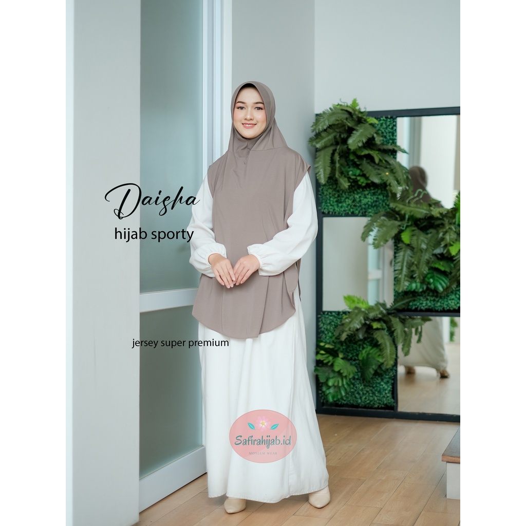 Daisha instant hijab, super premium sporty jersey hijab | Shopee Singapore