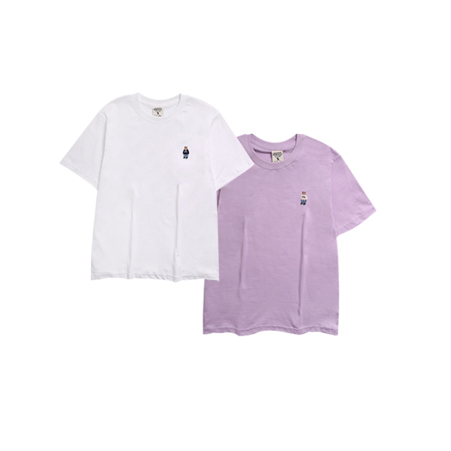 【WHO.A.U】Steve embroidered bold stripe short sleeve T WHO.A.U] Steve Embroidered Stripe Short Sleeve T-shirt