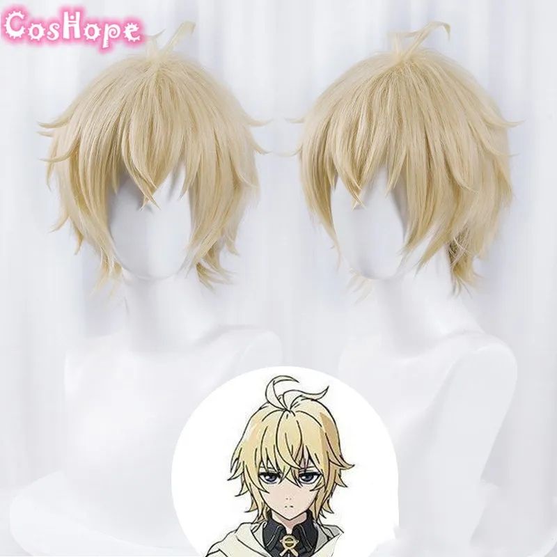 Mikaela Hyakuya Owari no Seraph Cosplay Blonde Wig Anime Character ...