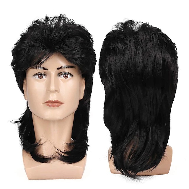 Mullet Wigs for Men 80s Costumes Fancy Party Accessory Cosplay Wig Shopee Singapore