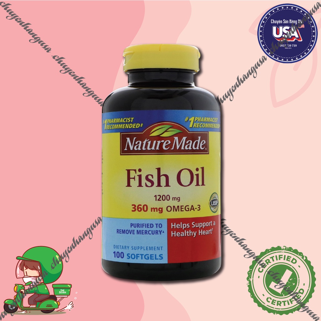 Fish Oil Nature Made Fish Oil 100 Capsules (USAMART) Shopee Singapore