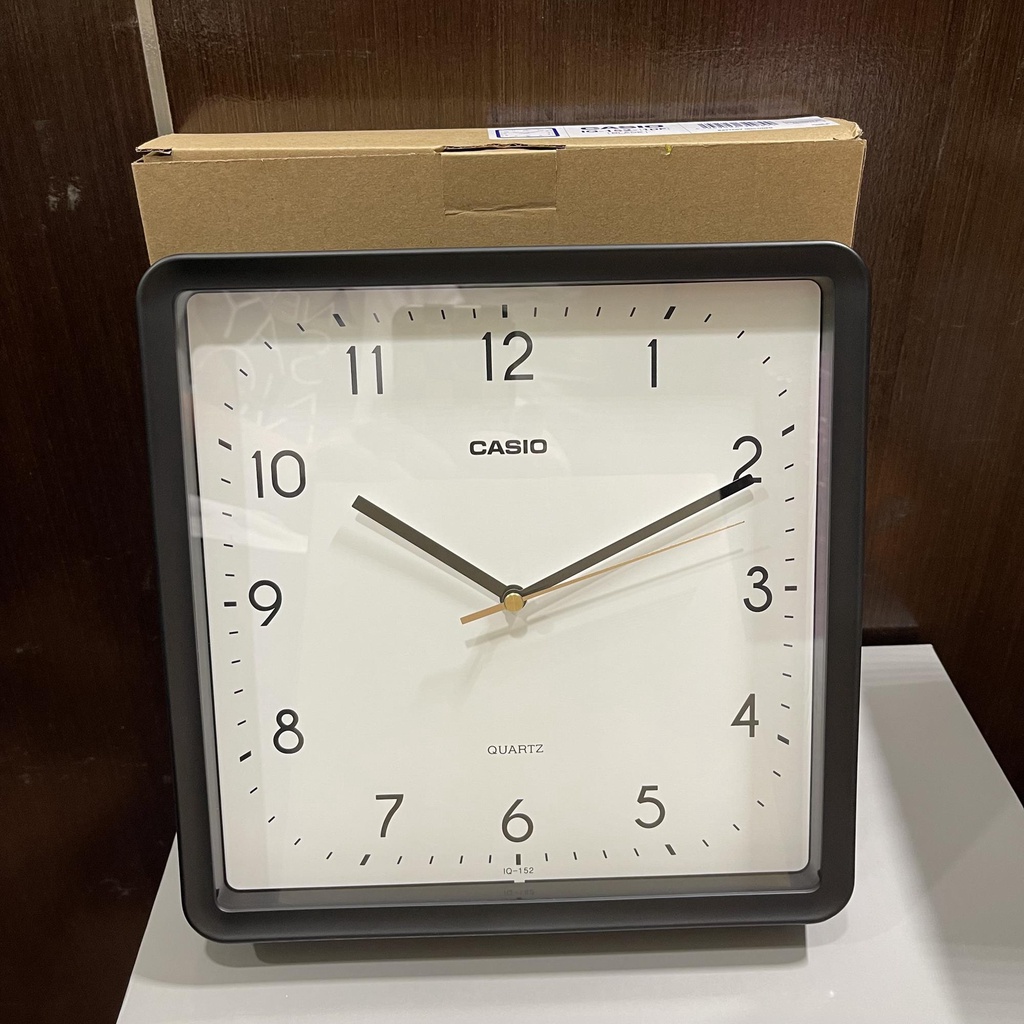 [Original] Casio Clock IQ-152-1D Square Simple Design White Analog ...