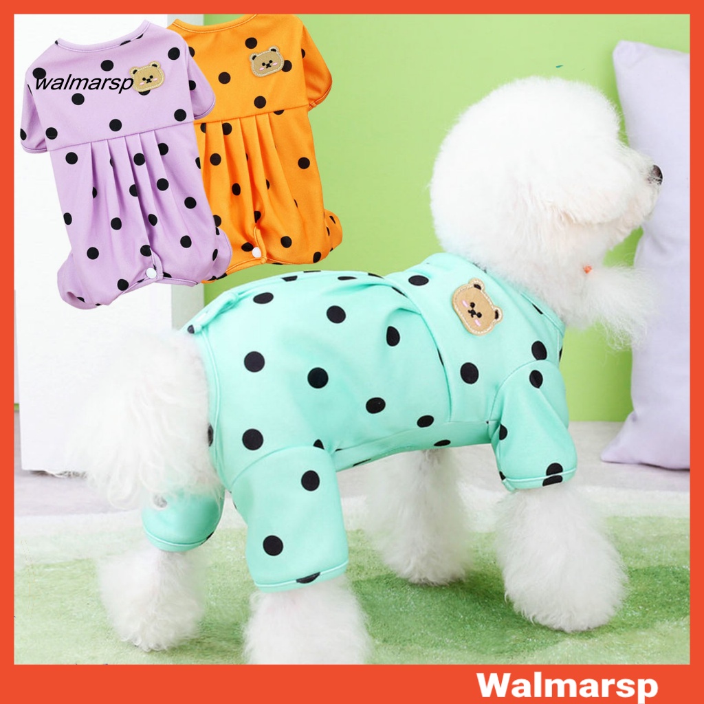 [WMP] Cartoon Bear Decor Pet Bodysuit Daily Wear Pet Puppy Dog Four ...