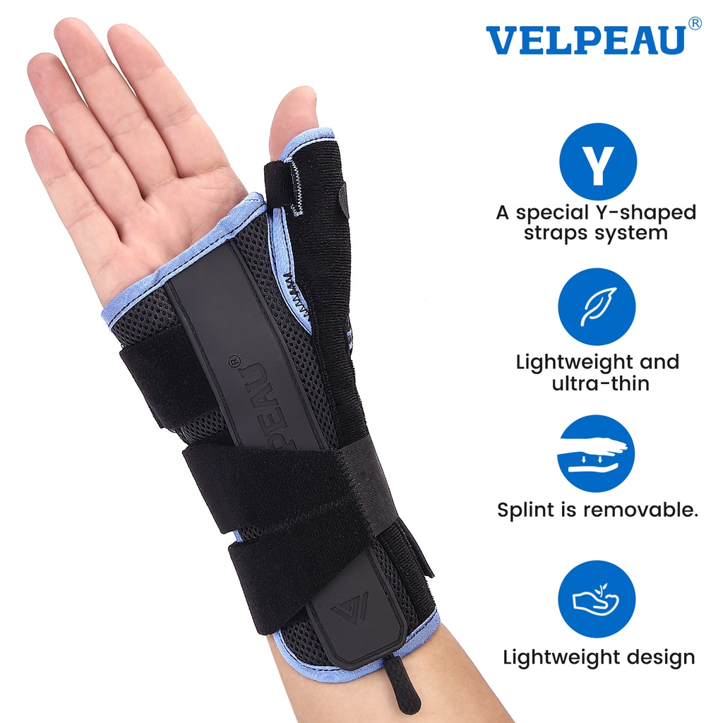 VELPEAU Wrist Brace Thumb Spica Splint Support for De Quervain's ...