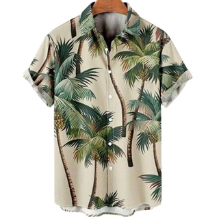 2023 Casual Short-sleeved Shirt Men Plus Size Hawaiian 3d Digital