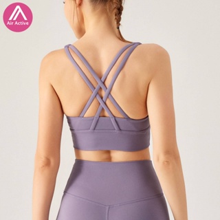 Cheap Women's front zipper sports bra no underwire gathered adjustment  underwear fitness yoga running breathable vest can be worn outside