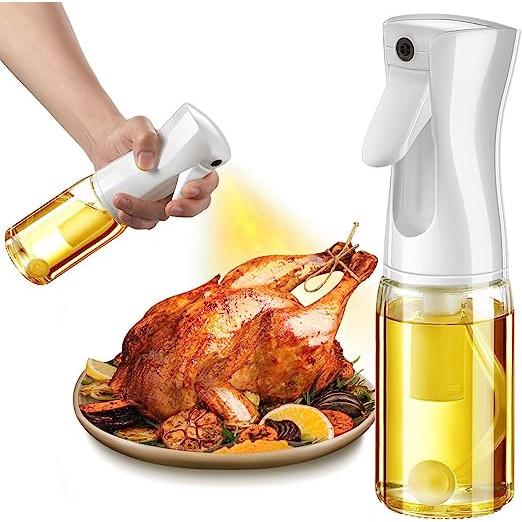 Olive Oil Sprayer for Cooking - 200ml Glass Oil Dispenser Bottle Spray ...