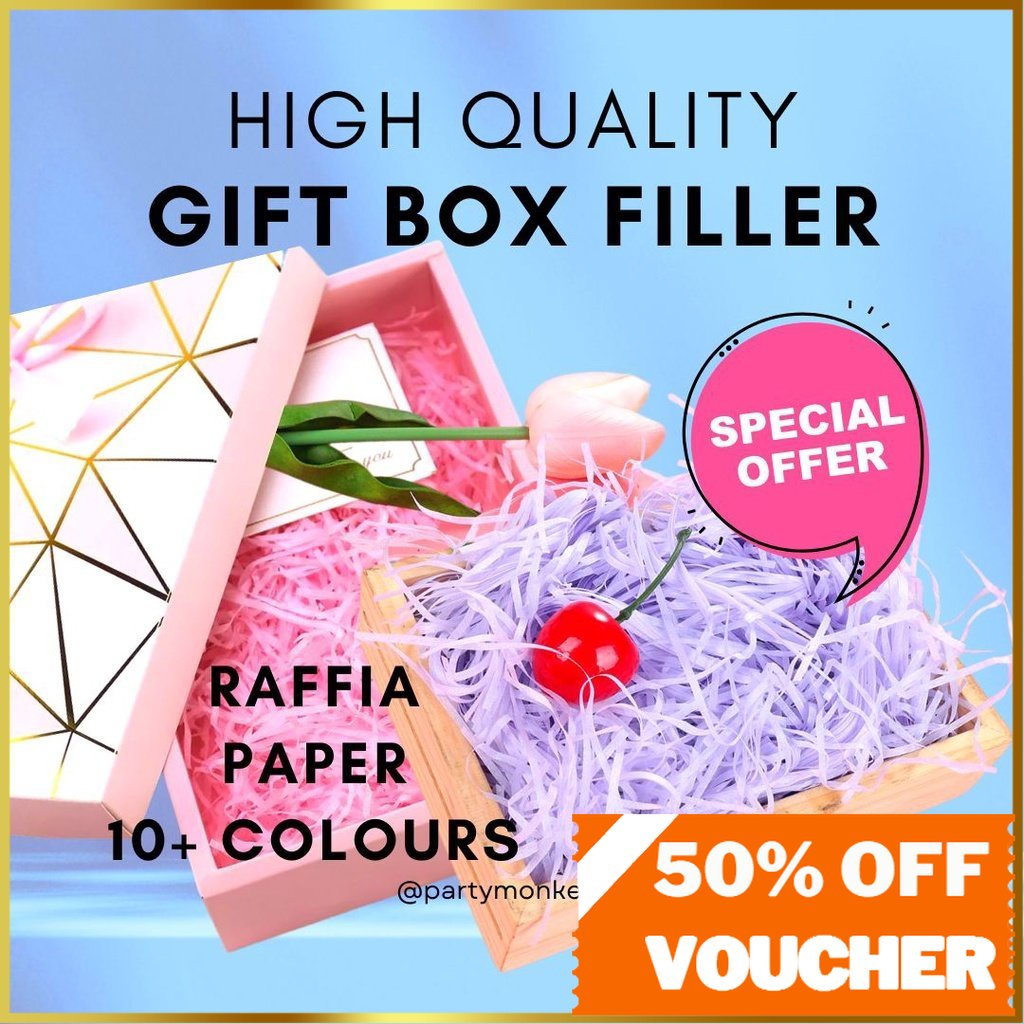[SG Instock] 25g Color Shredded Paper Raffia Present Filler DIY Gift