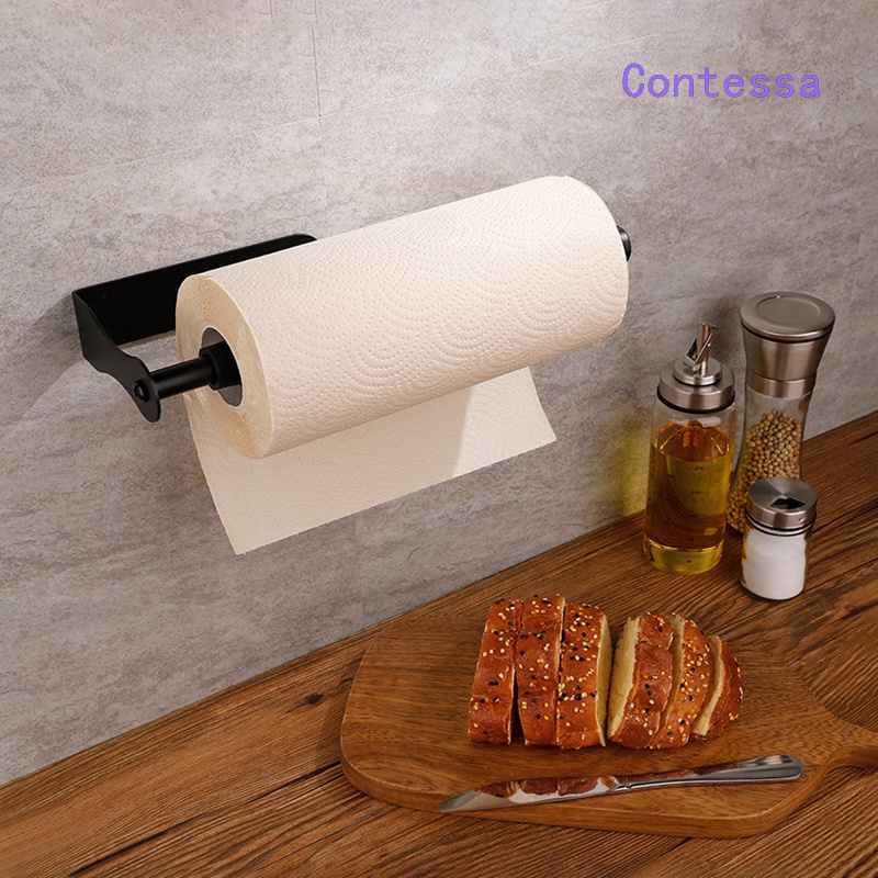 Contessa Stainless Steel Damping Paper Towel Holder Under The Black
