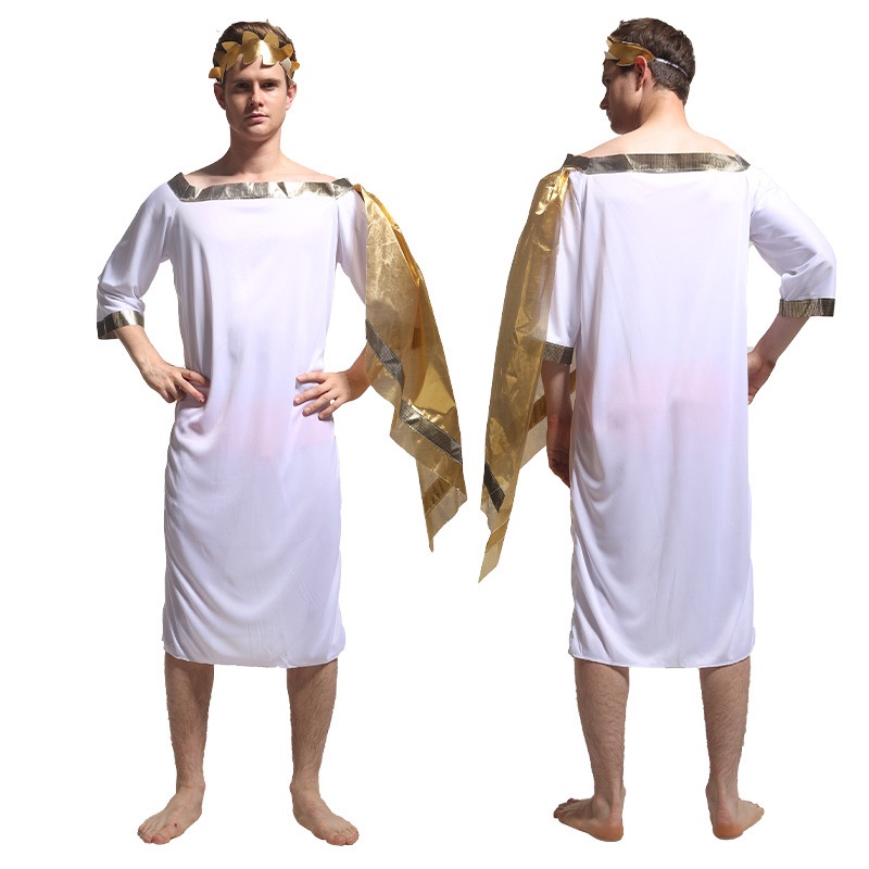 Ancient Egypt Romans Cosplay Greeck Zeus Toga Goddess Couple Costume ...