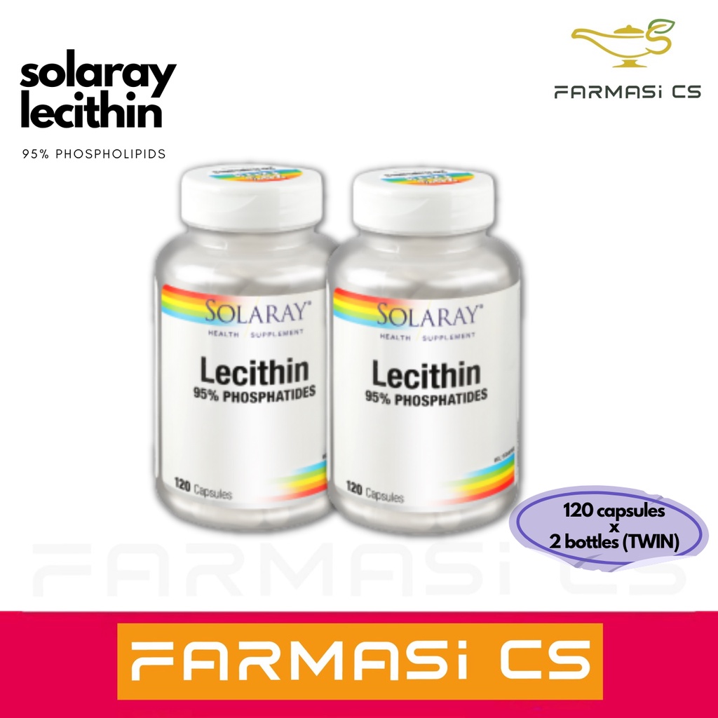Solaray Lecithin 2x120 Capsules (TWIN) EXP10/2026 [Brain Support