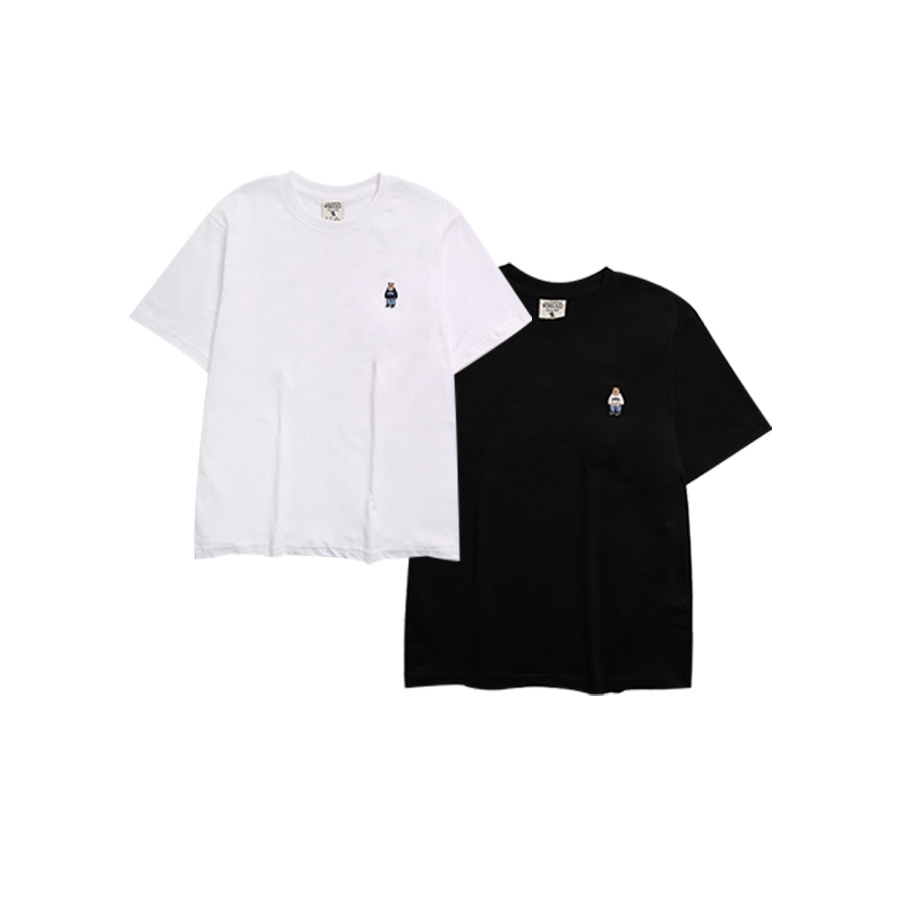WHO.A.U] Steve Embroidery 2PACK Short Sleeve Tee