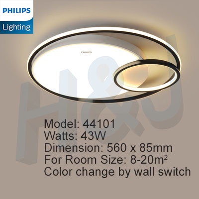 Philips LED Model 44101 Ceiling Light 43W Black Tunable Light Simple ...