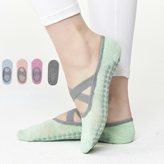 Women's Short Socks Female Yoga Socks Anti Slip Bandage Sports Girls Ballet  Dance Sock Slippers 