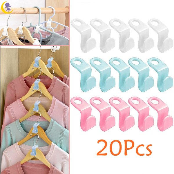 5/10 Pcs Clothes Hanger Connector Hooks Space, Saving Hangers Clip Drop ...