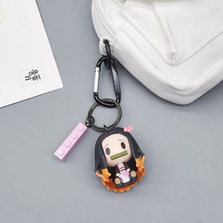 Demon Slayer Mini Keychain Nezuko Tanjiro Zenitsu Inosuke Kimetsu No ...
