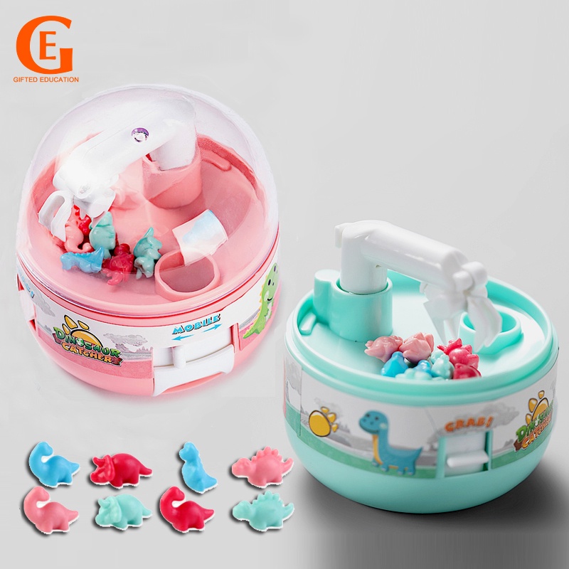 Mini Claw Machine Children Grab Dinosaur Capsule Machine Toy Kids Eye