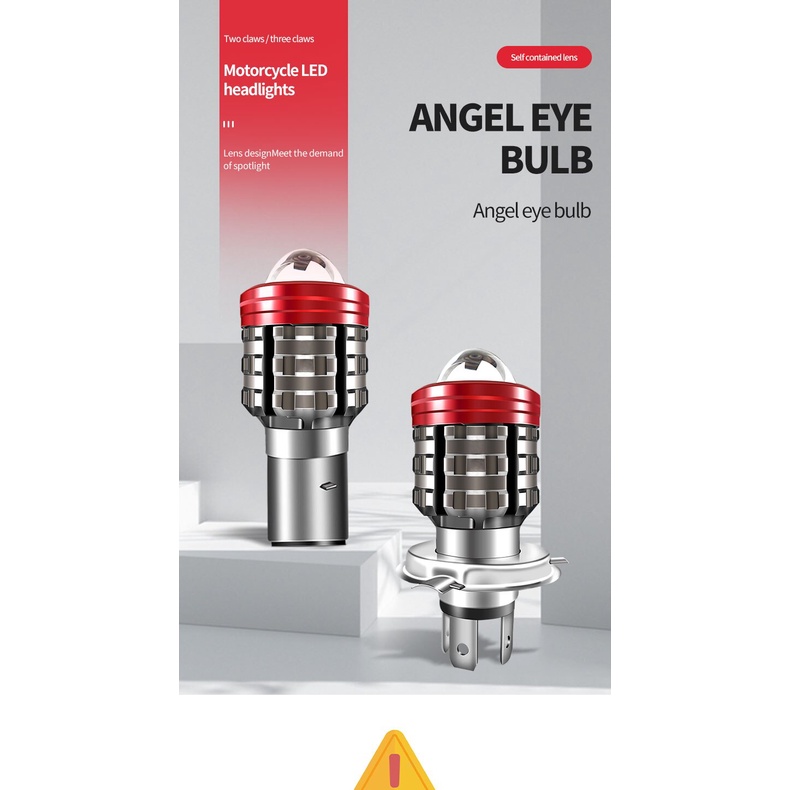 H4 HS1 LED Motorcycle Headlight Bulb H6 BA20D T19 P15D LED Lens Fog ...