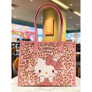 Hello Kitty Pink Leopard PU Tote Bag with Shoulder Strap Handbag Shoulder  Tote Bag Large Capacity Commuten & Shopping Inspired by You.