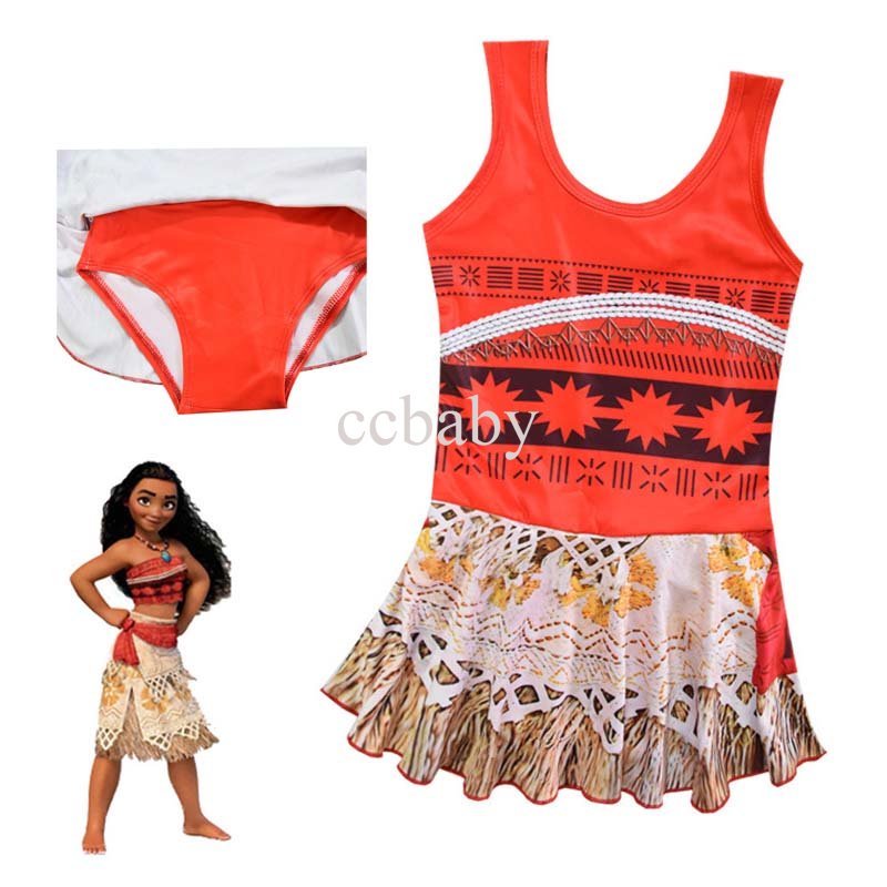 28 Years Old Children Summer Swimming Suit Moana Onepiece Swimsuit