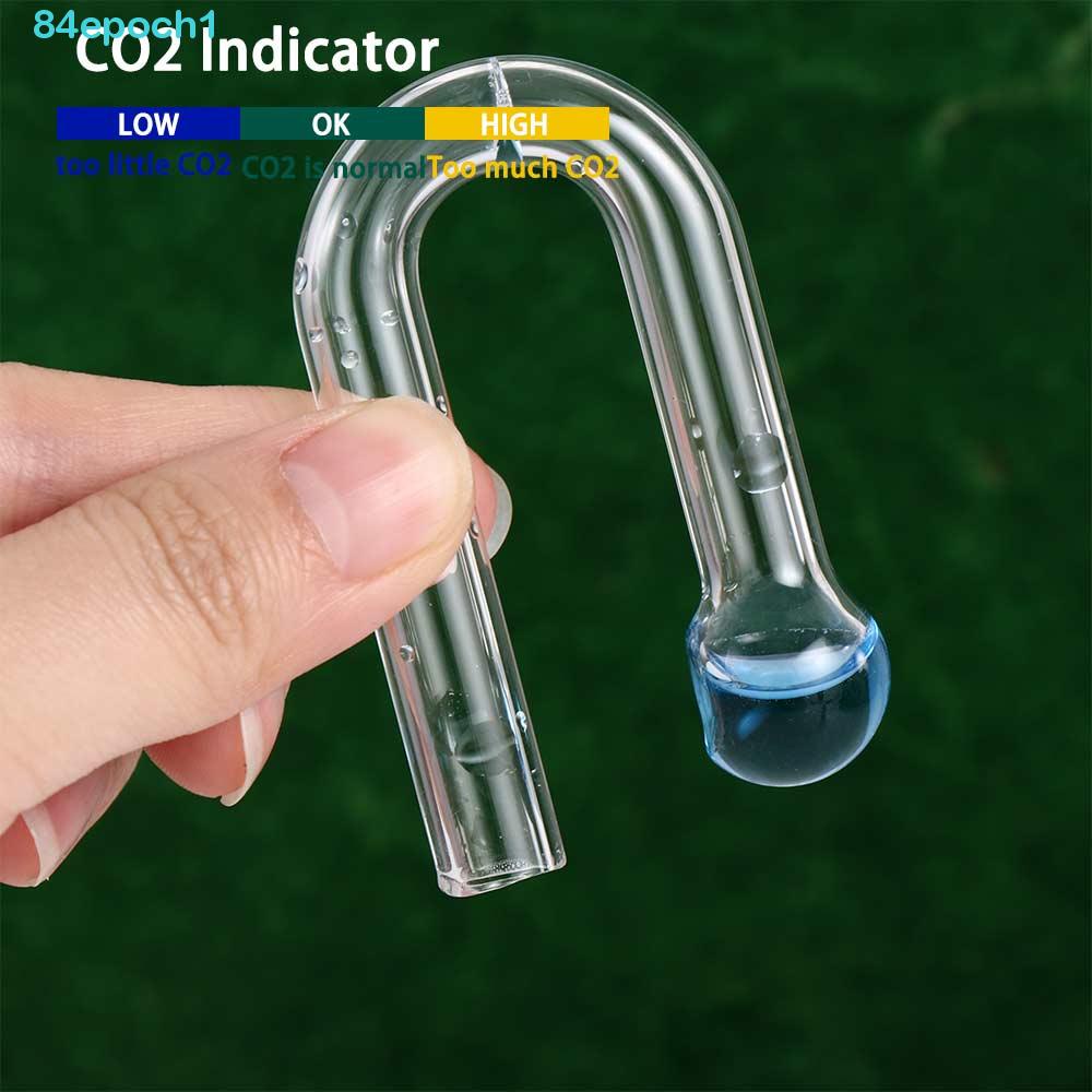 Fish Tank CO2 Diffuse Glass Drop Checker for Co2 Monitor Glass Drop Checker  PH Long Term Indicator Monitor Tester 