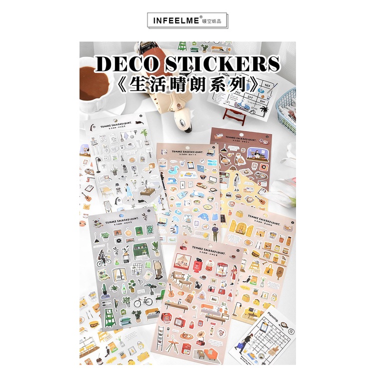 Warm Home Household Display Stuff Kawaii Journaling Stickers Diary ...
